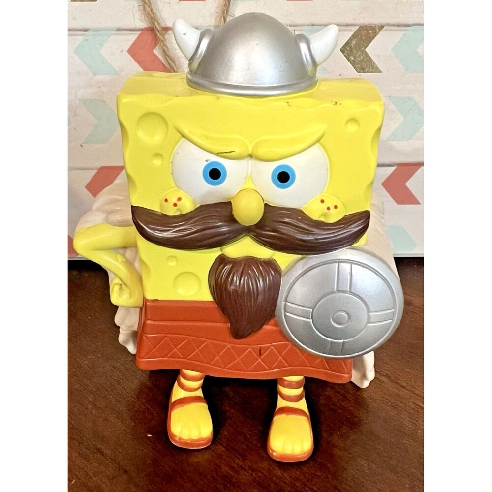 Spongebob Squarepants Lost In Time 2005 Burger King Viking Toy Figurine